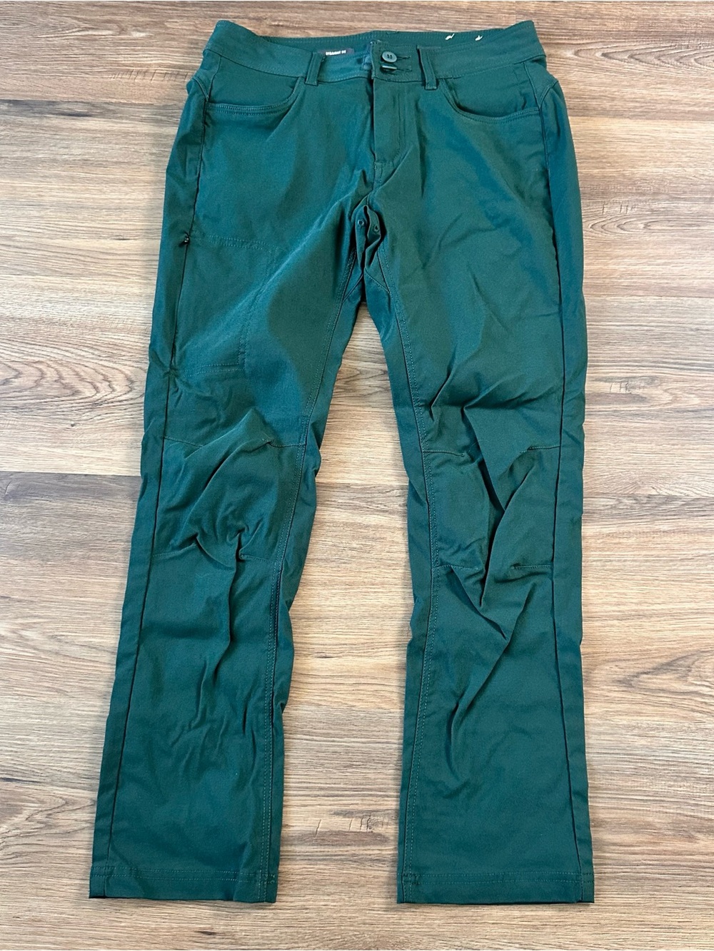 Prana Halle Straight Leg Pants Women 6 Green Hiking Stretch Mid Rise UPF Outdoor - Picture 1 of 13